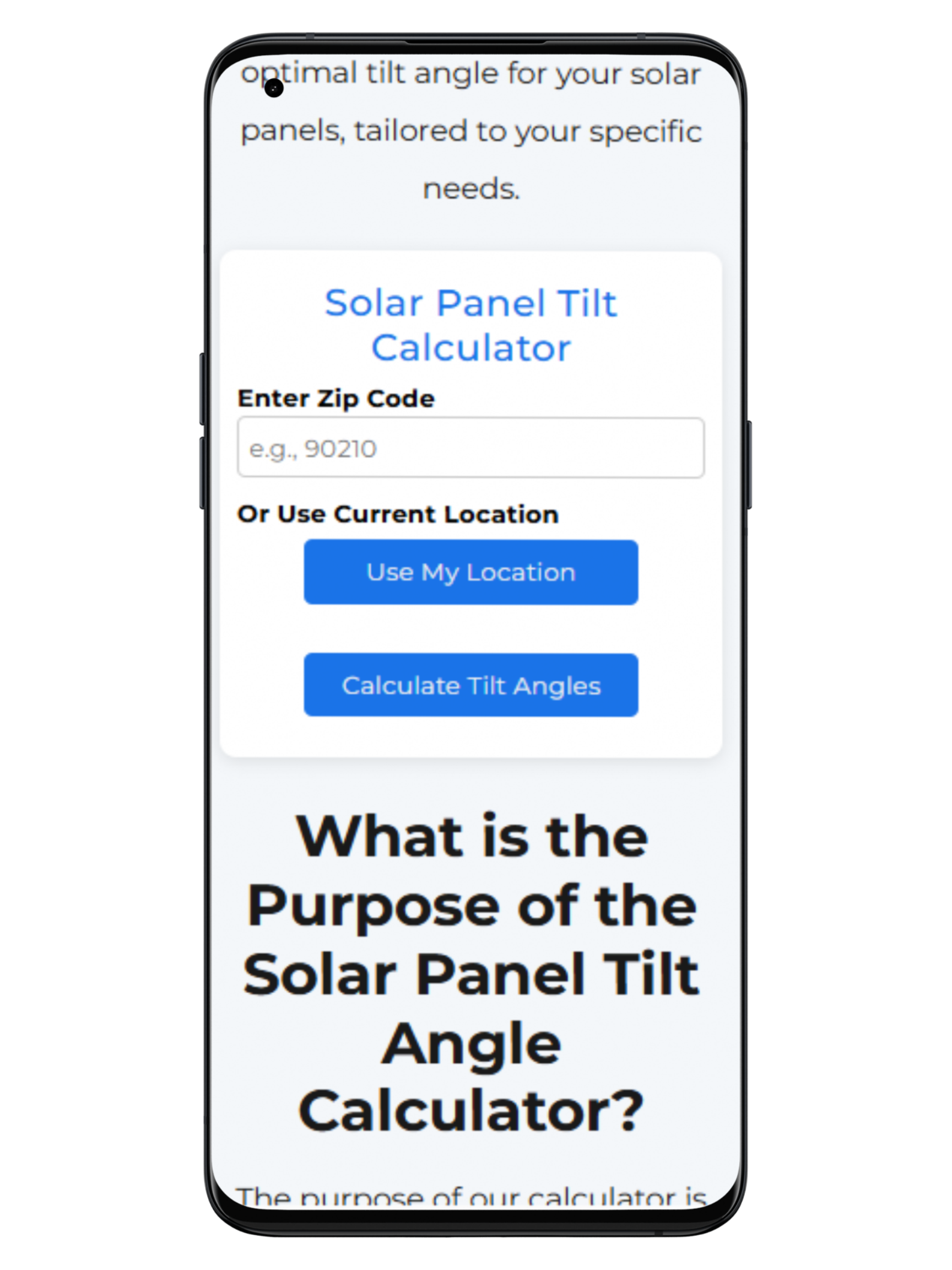 tilt angle calculator app